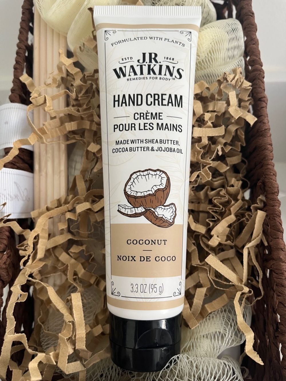 18. J.R. Watkins Coconut Natural Moisturizing Hand Cream 95 grams